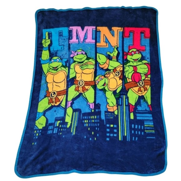 Nickelodeon Teenage Mutant Ninja Turtles Throw Blanket TMNT 50"x 44" 2016 - Picture 1 of 6
